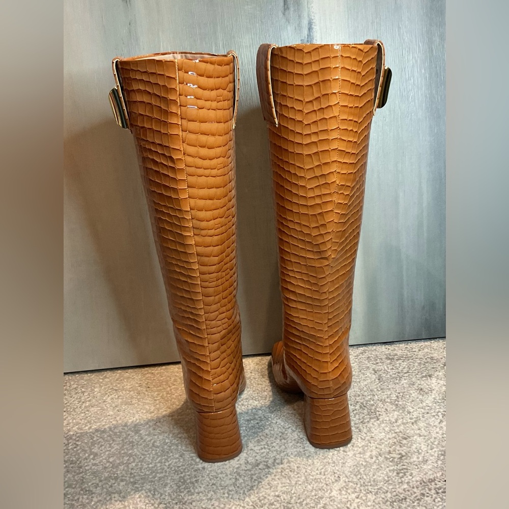 Katy Perry The Geminni Knee High Boots Dark Blush Croc - Size 7.5 (NIB) - Picture 5 of 16